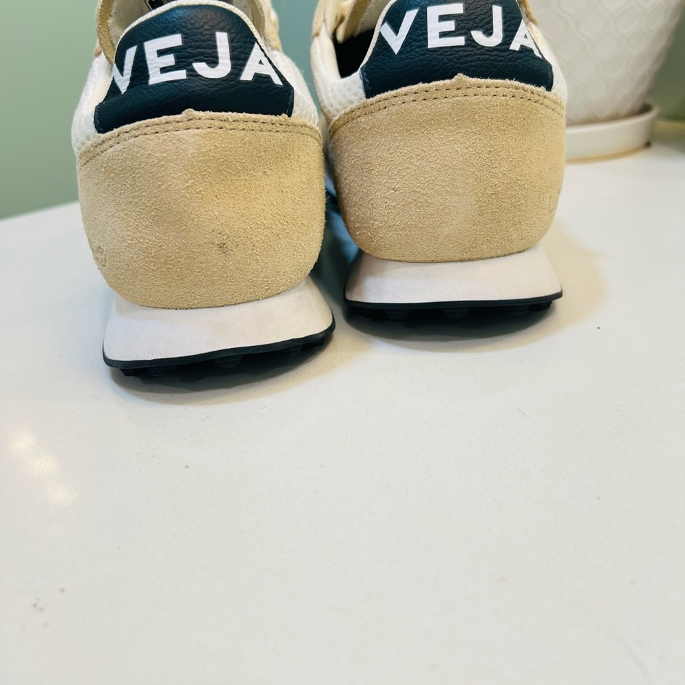 Veja Rio Branco Navy Blue, Beige and White Mesh Sneakers - Picture 4 of 6